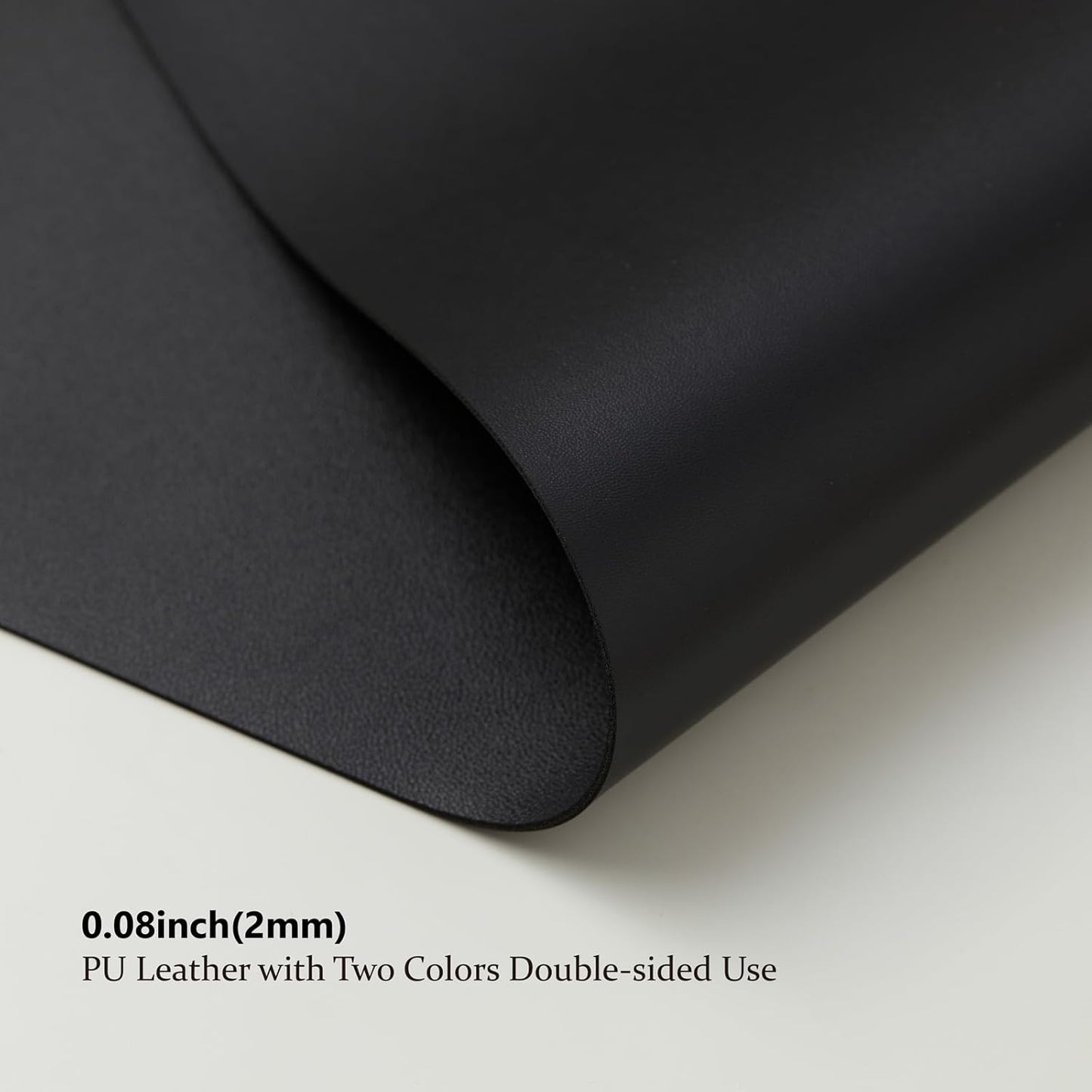 Compact Dual Sided Leather Desk Mat - Desk Pad for Office and Home - Desk Organization and Accessories - Ideal for Large Mouse Pad and Small Desk Mats on Top of Desks(Black+Black,23.6"X 11.8")