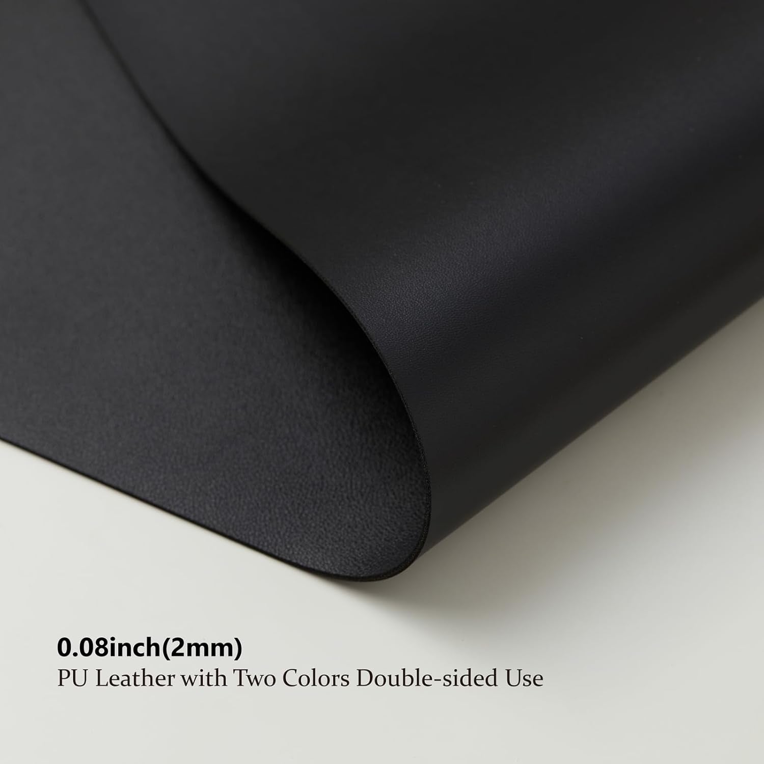 Compact Dual Sided Leather Desk Mat - Desk Pad for Office and Home - Desk Organization and Accessories - Ideal for Large Mouse Pad and Small Desk Mats on Top of Desks(Black+Black,23.6"X 11.8")